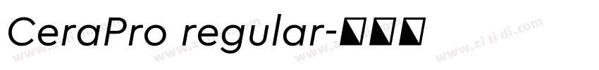 CeraPro regular字体转换